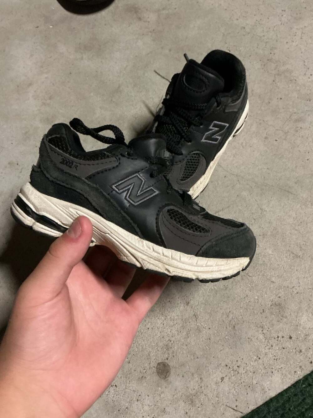 New Balance 2002R Toddler Running Shoes Black Phantom Size 9C